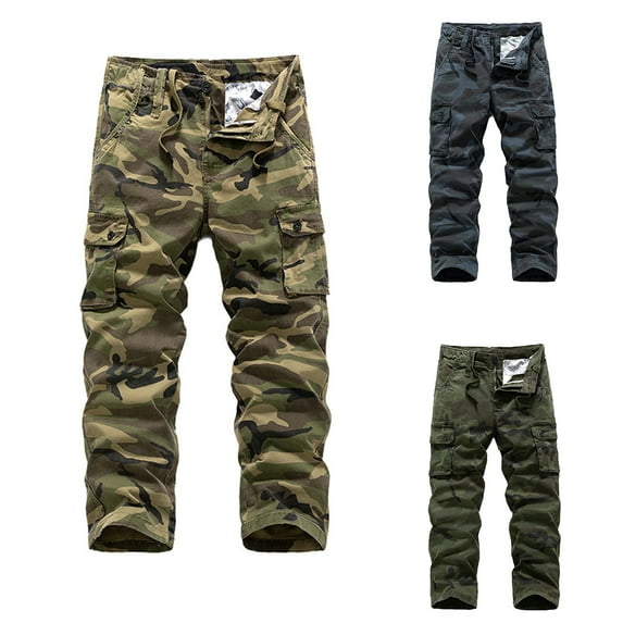 BUWTTED Men's Cargo Pants Camo Casual Work Military Tactical Pants