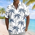 thumbnail image 1 of BUWTTED Men's Shirts Short Sleeve Button Down Loose Hawaiian Beach Tropical Print Summer Casual Holiday Vacation Breathable White1 Shirt XXL, 1 of 4