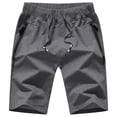 thumbnail image 1 of BUWTTED Mens Athletic Shorts with Zipper Pockets 9 Inch Cotton Sweat Shorts with Drawstring Elastic Waist Running Gym Workout Shorts, 1 of 3