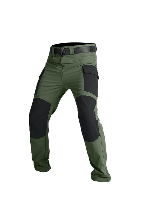 Mens Pants Hiking Combat Military Color Block Soft Outdoor Workwear Functional Durable Cargo Green Pants M
