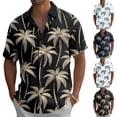 thumbnail image 1 of BUWTTED Mens Shirts Short Sleeve Button Down Loose Hawaiian Beach Tropical Print Summer Casual Holiday Vacation Breathable Black Shirt L, 1 of 5