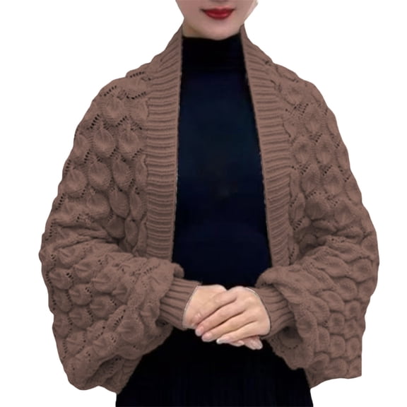 BUWTTED Scarf for Women Elegant Open Front Knitted Shrug Shawl Wrap Cozy Soft Lightweight Fall Warm Winter Women Scarf Size:One Size