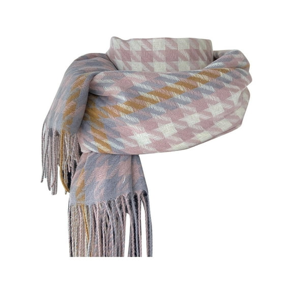 BUWTTED Scarfs for Women Classic Plaid Large Blanket Tassels Shawl Wrap Cozy Soft Elegant Lightweight Fall Warm Winter Womens Scarf Size:A