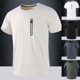 thumbnail image 1 of BUWTTED Tshirts Shirts for Men with Hide Zipper Pocket Outdoor Performance Athletic Top Breathable Short Sleeve Summer Lightweight Gray Shirt XXL, 1 of 6