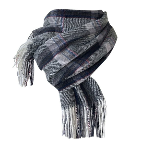 BUWTTED Winter Scarf for Women with Tassels 2025 Classic Plaid Shawl Wrap Cozy Soft Elegant Lightweight Fall Warm Winter Scarves Size:One Size