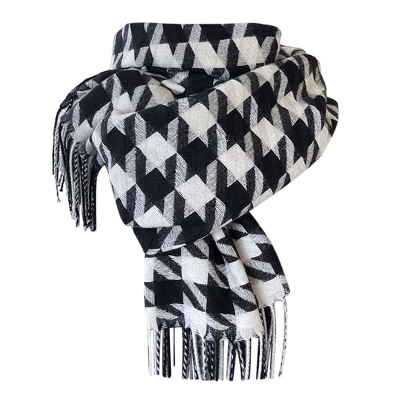 BUWTTED Winter Scarves for Women with Tassels 2025 Trendy Plaid Shawl Wrap Cozy Elegant Lightweight Fall Soft Warm Winter Womens Scarf Size:One Size