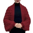 thumbnail image 1 of BUWTTED Womens Winter Scarves Elegant Open Front Chunky Knitted Shrug Shawl Wrap Cozy Soft Lightweight Fall Warm Winter Womens Scarves Size:One Size, 1 of 3