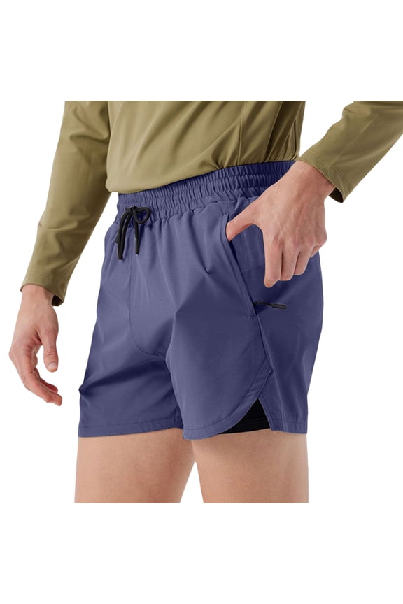 Men's Pants Athletic Three Quarter With Back Side Splicing Mesh Leg Opening Casual Outdoor Sports Clothing Shorts Trousers Blue XL