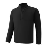 BUWTTER Men's T Shirts Performance Long Sleeve Half Zip Woven Athletic ...