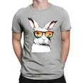 thumbnail image 1 of BUWTTER Mens Easter Day Shirts Short Sleeve Crew Neck Tops Funny Rabbit Graphic Tees Grey XXL, 1 of 3