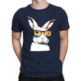 thumbnail image 1 of BUWTTER Mens Easter Day Shirts Short Sleeve Crew Neck Tops Funny Rabbit Graphic Tees Navy XXL, 1 of 3