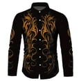 thumbnail image 1 of BUWTTER Mens Shirts Button Down Long Sleeve Trend Classic Loose Casual Pring Spring Slim Fit Orange Shirt L, 1 of 2