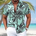 thumbnail image 1 of BUWTTER Mens Shirts Short Sleeve Tropical Button Down Summer Loose Fit Breathable Relaxation Beach Shirt Mint Green XL, 1 of 4