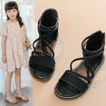 thumbnail image 1 of BUWTTER Sandals for Girls Summer Children'S Shoes Fashion Princess Shoes Casual Non- Breathable Comfortable Black Sandals Size 4-4.5 Y, 1 of 9
