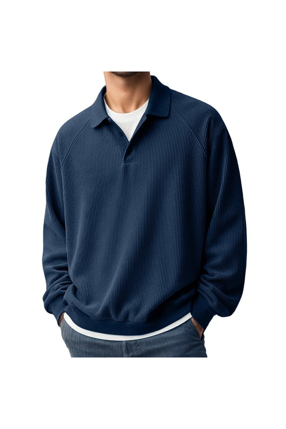 Shirts for Men Button Down Classic Long Sleeve Dress Elegant Solid Color All Tailored Fit Comfort Business Casual Navy Shirt XXL