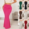 thumbnail image 1 of BUWTTER Skirts for Women High Waist Stretch Knit Pleated Elegant Bodycon Party Pure Color Pink Skirt XL, 1 of 8