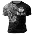thumbnail image 1 of BUWTTER T Shirts for Man Graphic Norse Mythology Comfortable Casual Short Sleeve Tee Shirt Men's Shirts Black L, 1 of 3