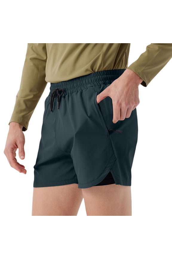 Work Pants for Men Athletic Three Quarter With Back Side Splicing Mesh Leg Opening Casual Outdoor Sports Clothing Shorts Trousers Dark Green XXXL