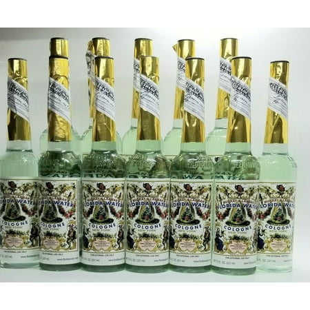 BUY-12- Florida Water Cologne Plastic Bottles 7.5 oz EACH Agua Florida.