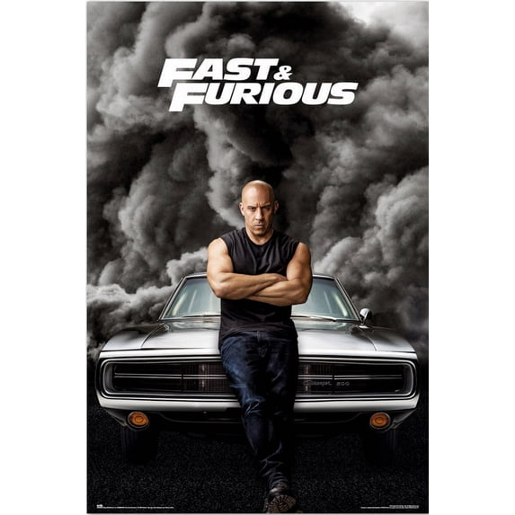 BUY ART FOR LESS Officially Licensed Fast & Furious - Smoke - Art Poster - 24 x 36 Inch - Decorative Print - Poster Paper - Ready to Frame