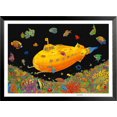 thumbnail image 1 of BUY ART FOR LESS Officially Licensed Framed Yellow Submarine Art By Tom Masse 32 x 22 Non-Flocked Music Art Print Poster, 1 of 9