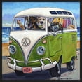 thumbnail image 1 of BUY ART FOR LESS Officially Licensed Hang Loose Dogs Go for a Ride VW Van Framed Art Poster - 24 x 24 Inch - Sturdy Engineered Wood Frame with Plexi Glass - Ready To Hang, 1 of 4