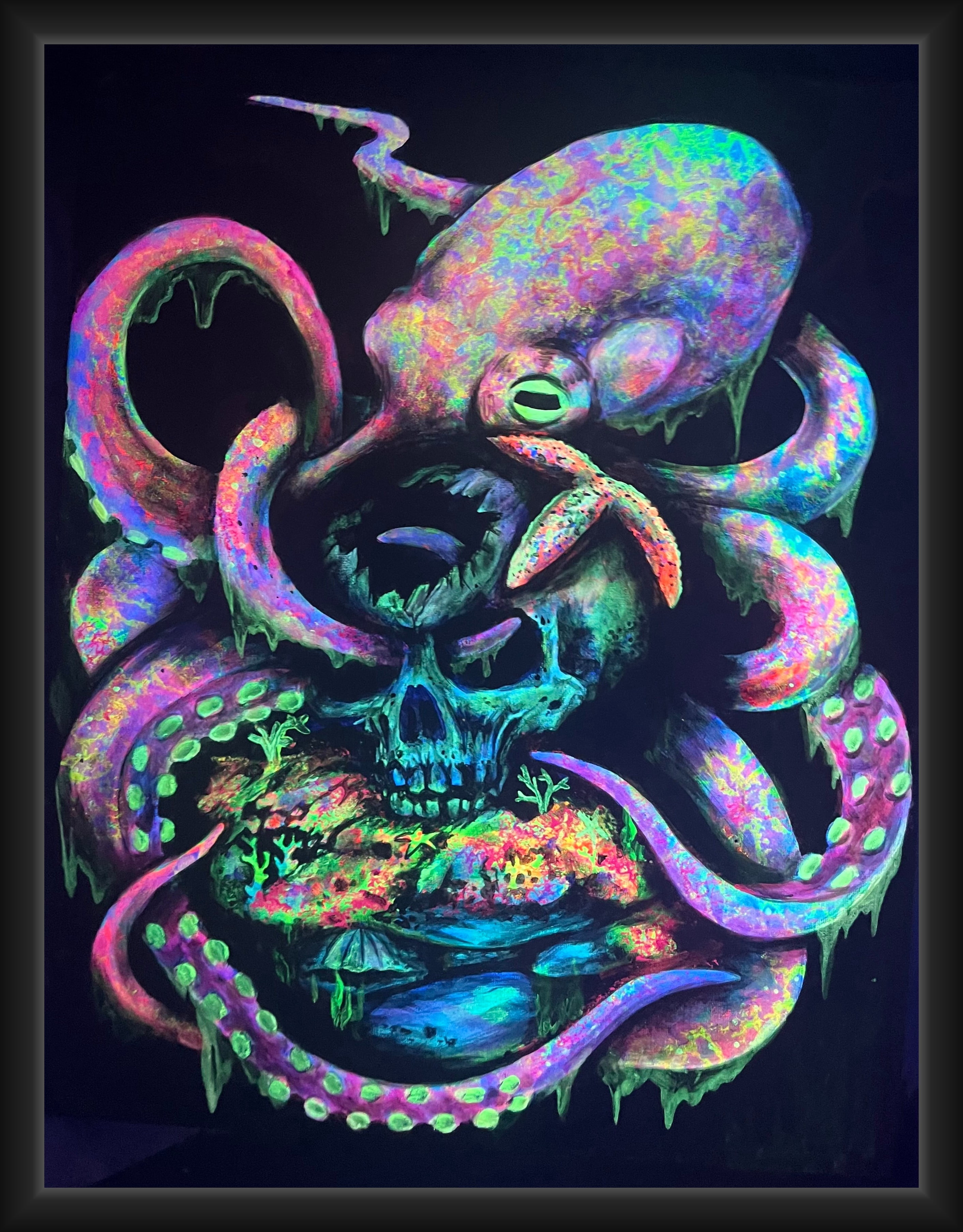 BUY ART FOR LESS Officially Licensed Vibrant Octopus 2 Original Artwork ...