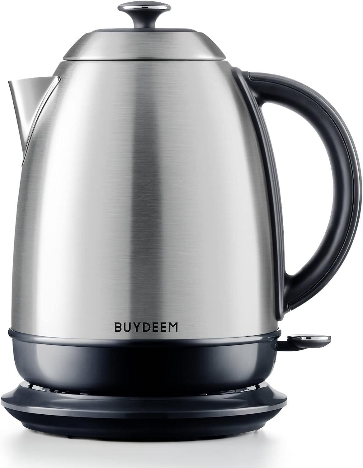 BUYDEEM 1.7L Silver Stainless Steel Electric Kettle with Auto Shut-Off