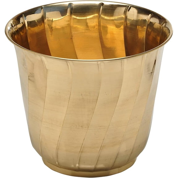 BUYERWELL Decorative Brass Planter (Diameter 8 inch X Height 6 inch) Home Decor, Garden