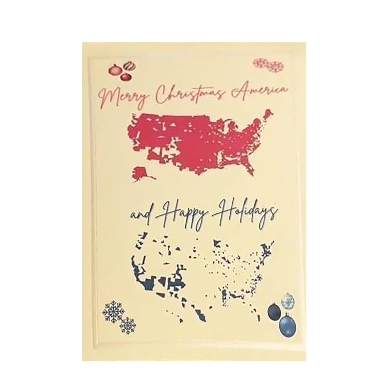BUYHO 2024 Merry Christmas America Card, 2024 Presidential Election Map