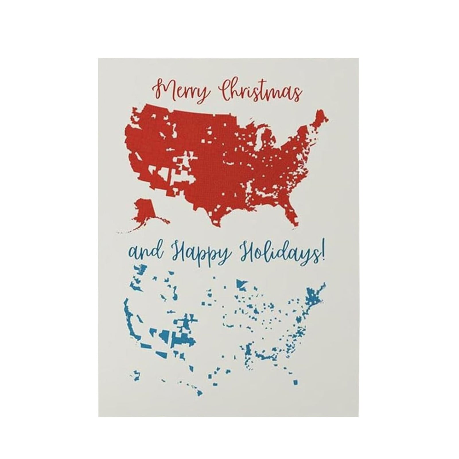 BUYHO 2024 Merry Christmas America Card, 2024 Presidential Election Map Cards, America Christmas
