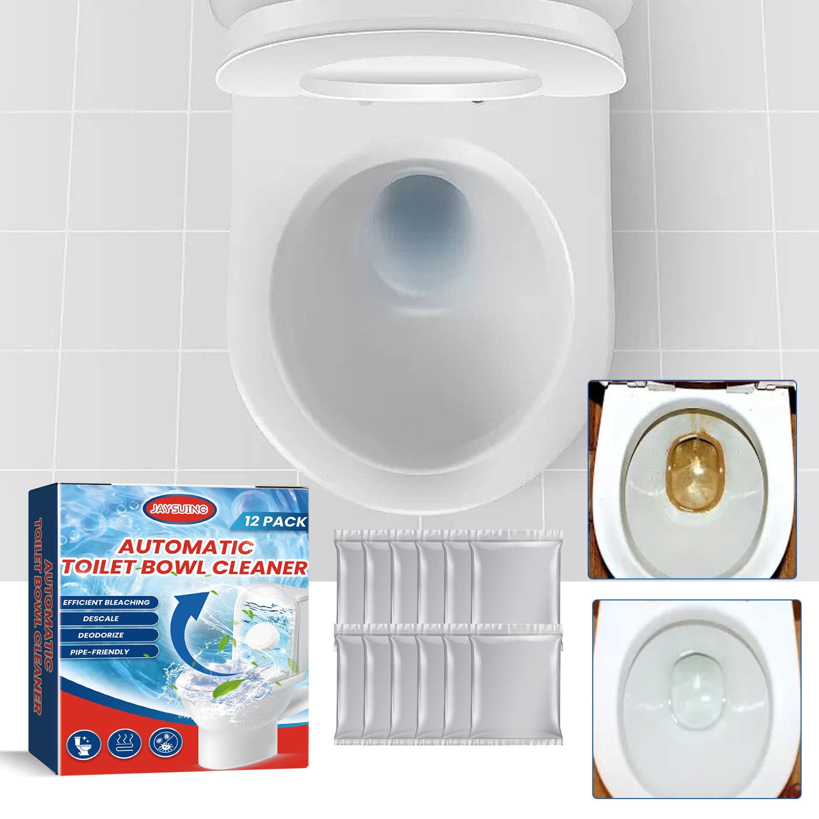 BUYHO Bleach Tablets for Toilet Tank Releasing Toilet Tank Cleaners for Deodorizing & Descaling