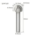 thumbnail image 1 of BUYISI 1/2" 1/4" Shank 2 Flute Round Bottom Router Bits Milling Cutter For Woodwork 1/4*1/2, 1 of 6
