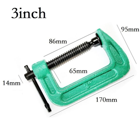 BUYISI 1/2/3/4/5/6/8/10 Inch G Type Woodworking Clamp Heavy Duty Wood Metal Clamping Clips Quick Release Carpentry Clamps 3inch