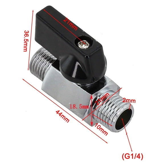 BUYISI 1/4 Inch Ball Valve Air Compressor Valve Metal Material Not Limited By Installation Direction Regulate Air, Oil, Water C