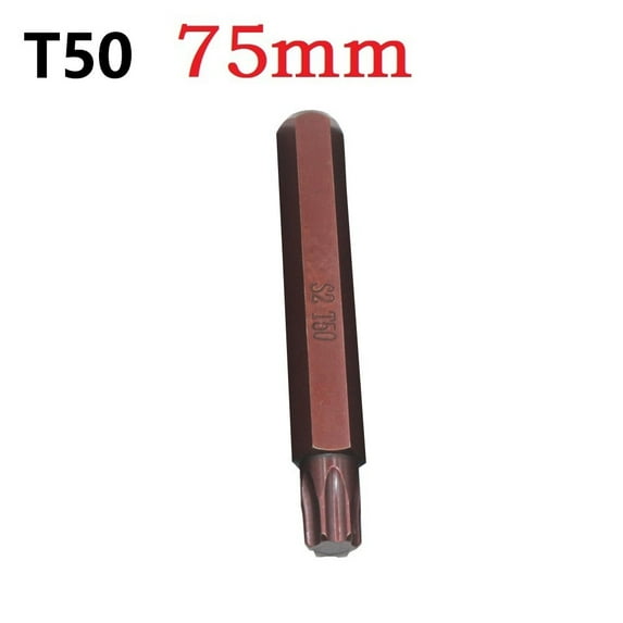 BUYISI 1/7PCS Torx Star Screwdriver Bits 30mm/75mm Hex Shank T20/T25/T30/T40/T45/T50/T55 Impact Driver Magnetic Anti Slip Screwdriver 75mm-T50