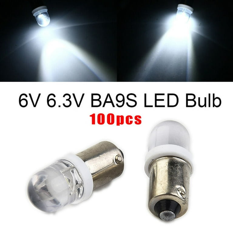 BUYISI 100X 6V 6.3V Dc White T11 T4W Ba9S H6W 1895 1Smd Led Pinball Machine  Light Bulb 