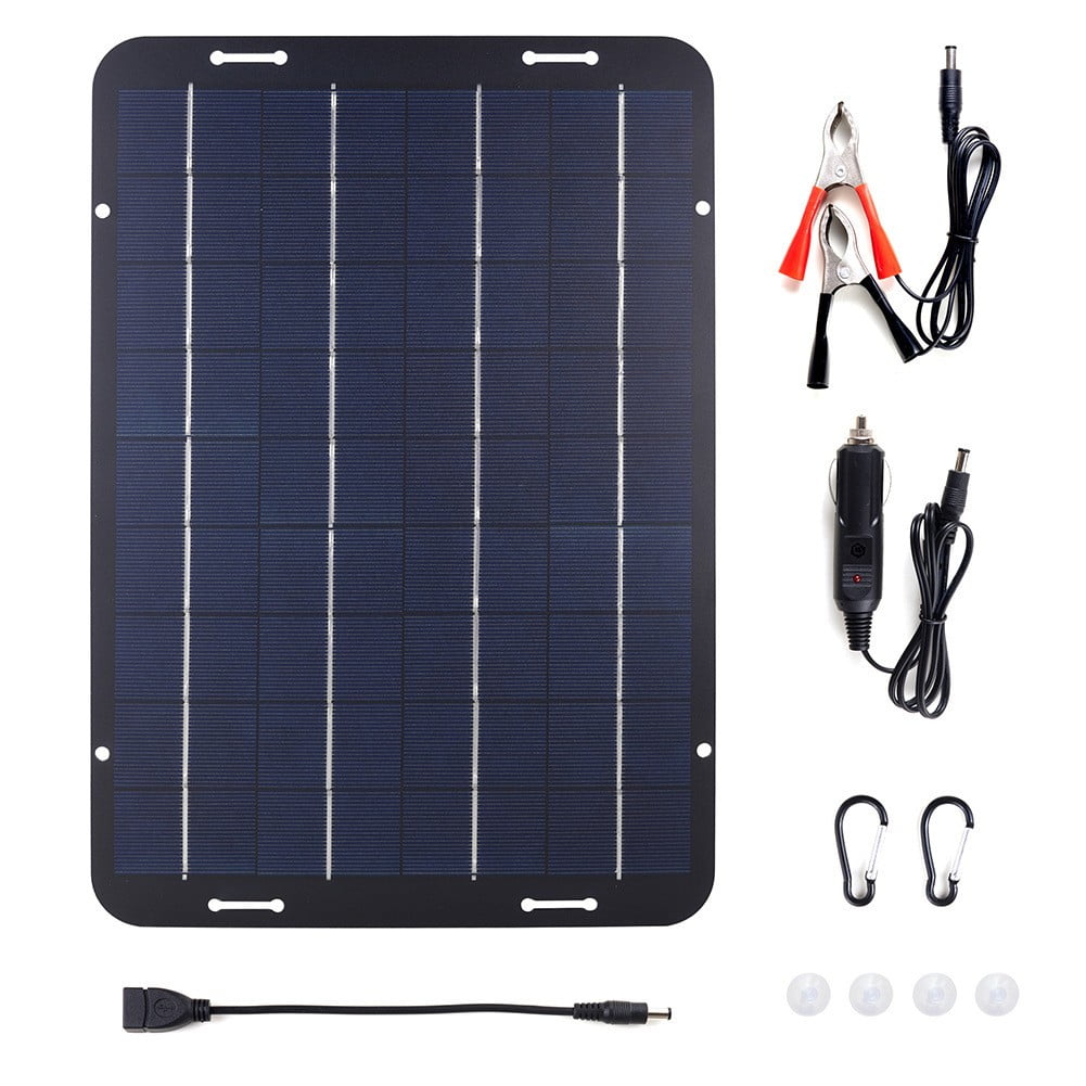 BUYISI 10W Solar Flexible Panel 2V Trickle Charger Car Battery For Rv
