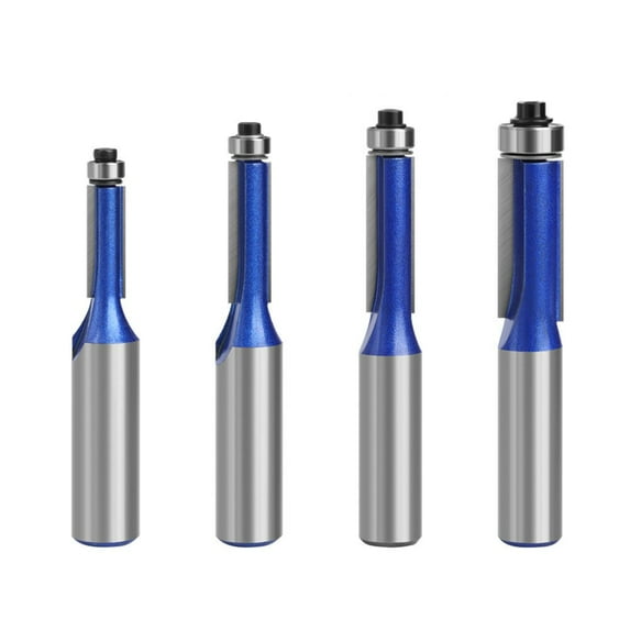 BUYISI 12.7mm shank 12mm shank high-quality Milling Cutter Flush Trim With Bearing 12.7mm 4PCS