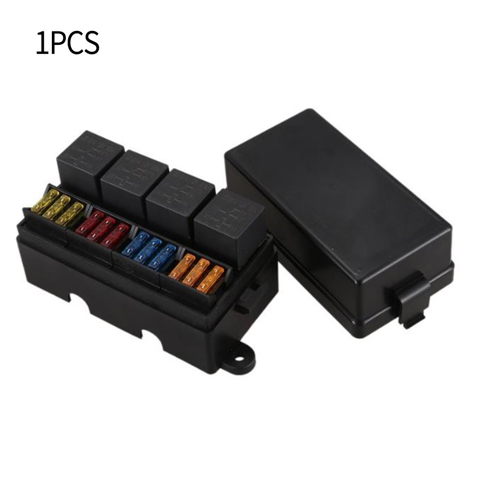 BUYISI 12 Way Blade Fuse Box with Paddle/Fuse Terminal 4 Pin 12V40A ...