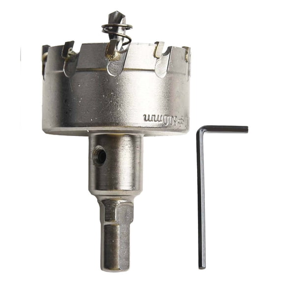 BUYISI 14-60mm Alloy Hole Saw Set Carbide Tip TCT Metal Cutter Core Drill Bit Kits For Stainless Steel Metal Drilling Crown 50mm