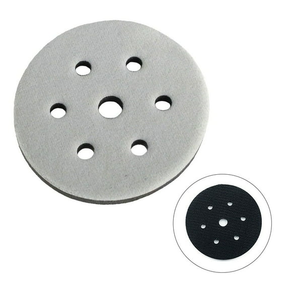 BUYISI 1PCS 6 Inch 7 Hole Sponge Interface Pad For Protection Sander Power Tool Replacement Accessories For Polishing Metal Surfaces