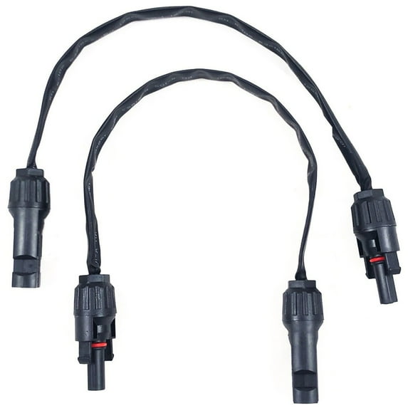 BUYISI 1Pair PV Solar Cable Feedthrough 1M Cable Copper Flat Connection Cable Balcony