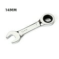 thumbnail image 1 of BUYISI 1Pcs 8-19mm 72 Tooth Short Handle Ratchet Socket Wrench Spanner Auto Repair Tool 14mm, 1 of 8