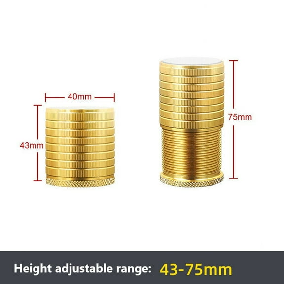 BUYISI 1set Furniture Riser For Table Sofa Bed Chair Bottom Legs Height Enhancer Adjustable Floor Protector Household Hardware Parts Gold 43mm