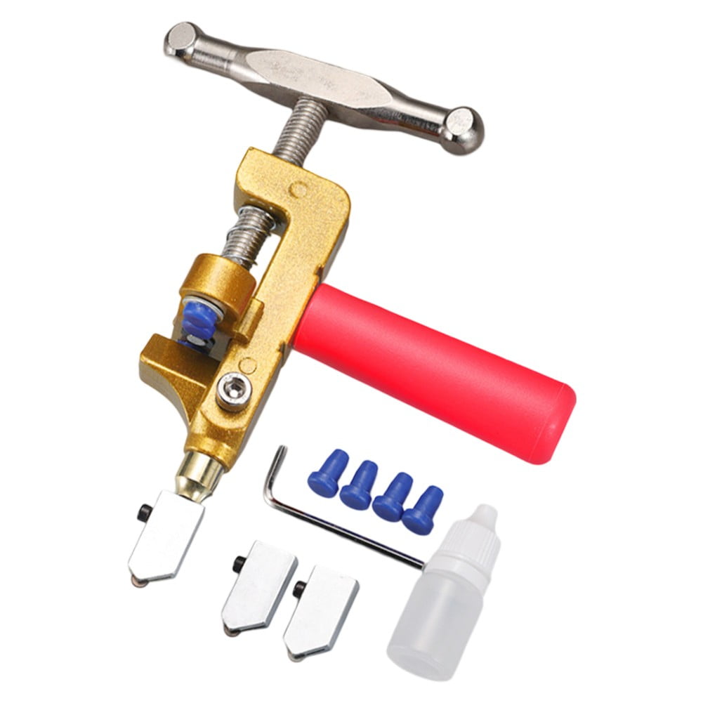 BUYISI 1set Tile Cutter 2 In 1 Glass Tile Cutter Manual Glazed Tiles Mirror Cutting Machine Opener Home Improvement Decoration Parts red