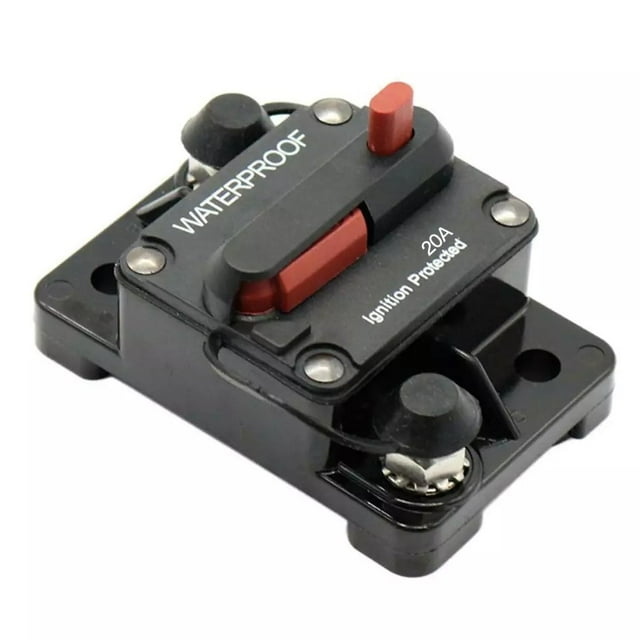 BUYISI 20A Circuit Breaker Holder Manual Reset Switch 1248V Dc For