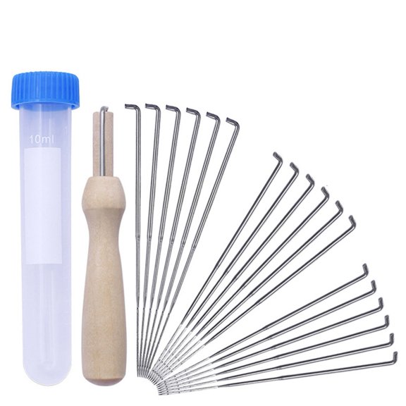 BUYISI 20pcs/set Sewing Needles Felting NeedlesWool Felt Needles Set with Wood Handle