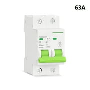 BUYISI 2P Circuit Breaker, Thermal Magnetic Release, DIN Rail Mount, AC Isolator Switch 63A
