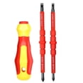 thumbnail image 1 of BUYISI 2Pcs Insulated Screwdriver Set Magnetic Double Head Electrical Tools Slotted Cross Head With Handle For Electrician Hand Tools, 1 of 9
